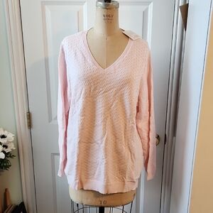 Croft & Barrow Pink V-Neck Women's Sweater